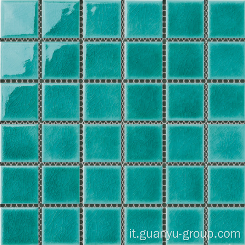 Mattonelle di mosaico verde porcellana